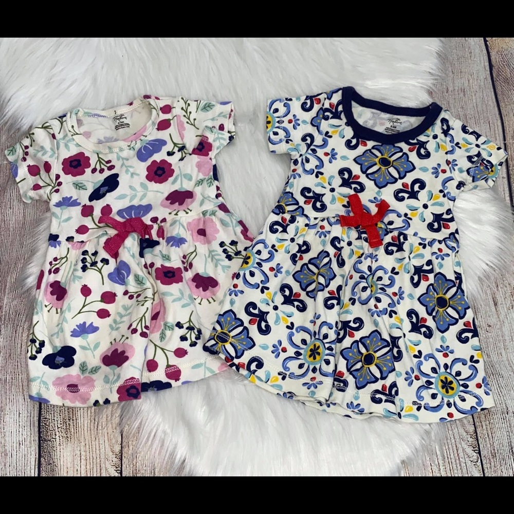 Touched by Nature organic cotton dresses size 0/3 mo.